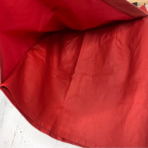 Windsor Asymmetrical Faux Wrap Mini Red Skirt Size Large - Picture 2 of 9